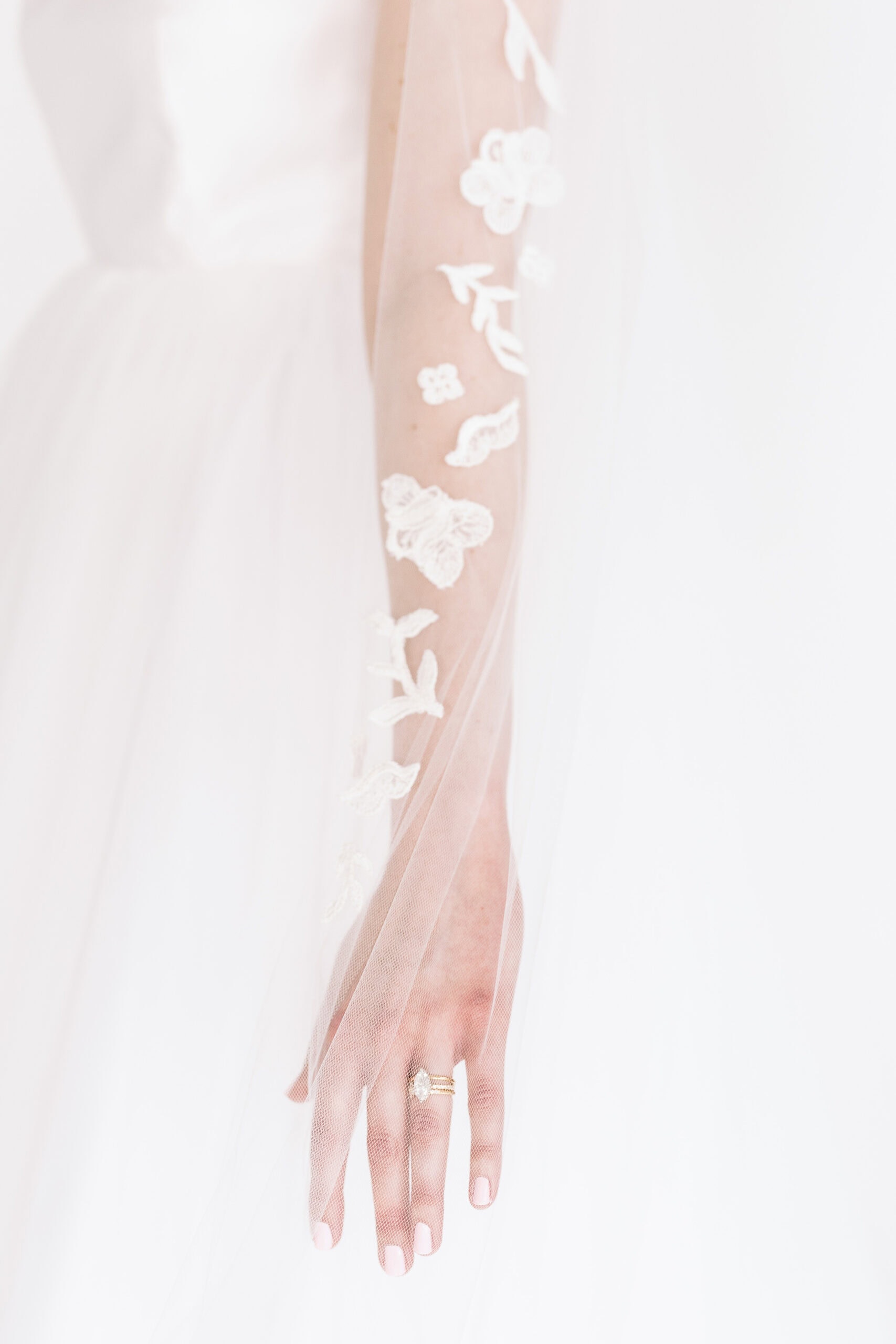 Couture Bride Ashley in Custom Sarah Kolis Gown and veil