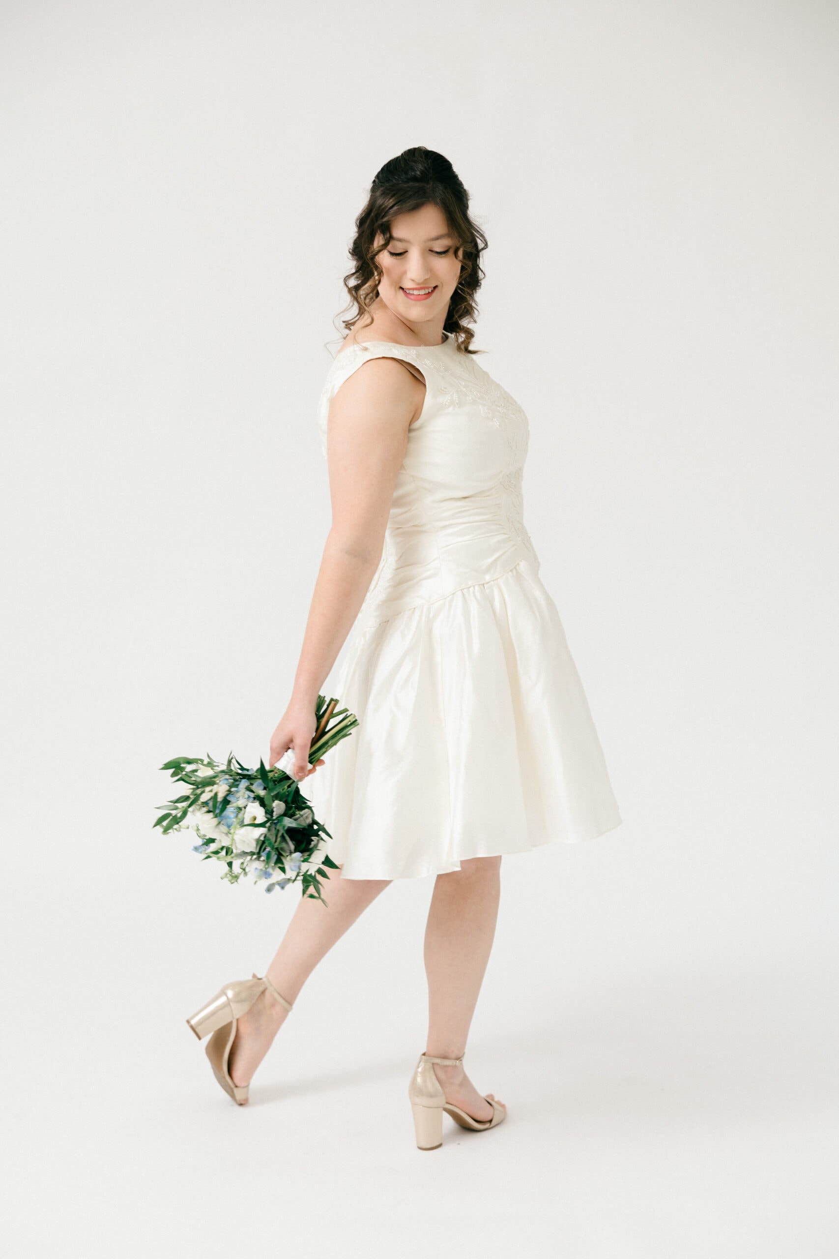 Sarah Kolis Couture Vintage Redesign dress photoshoot Timeless Elegance