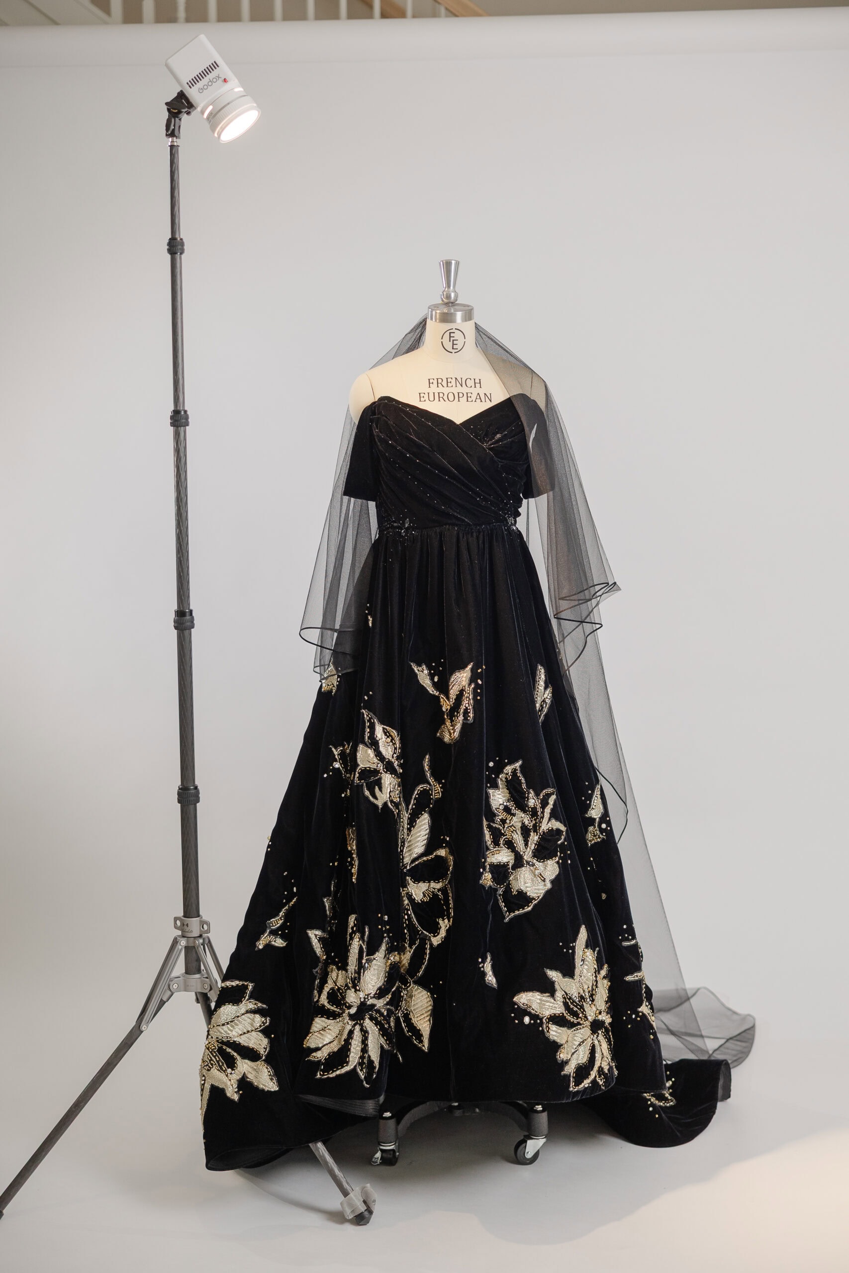 A Gown Worthy of a Fairytale Villain: Kelsey Beard’s Custom Black Couture Wedding Gowns 4 Kelsey Beard's black wedding couture dress