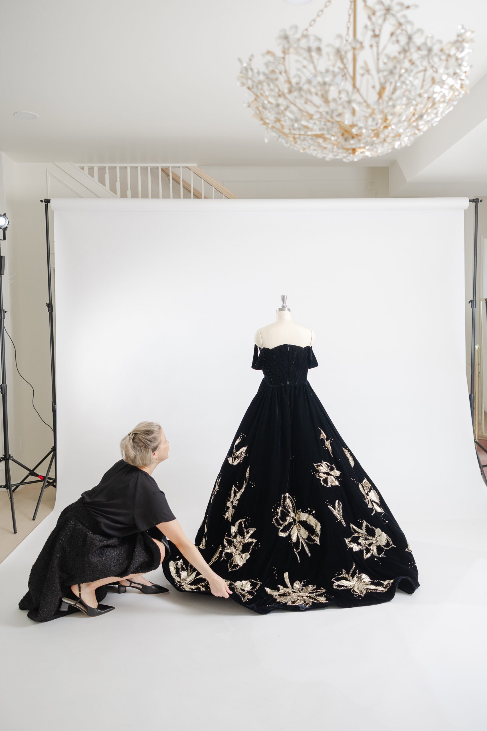 A Gown Worthy of a Fairytale Villain: Kelsey Beard’s Custom Black Couture Wedding Gowns 5 Kelsey Beard's black wedding couture dress