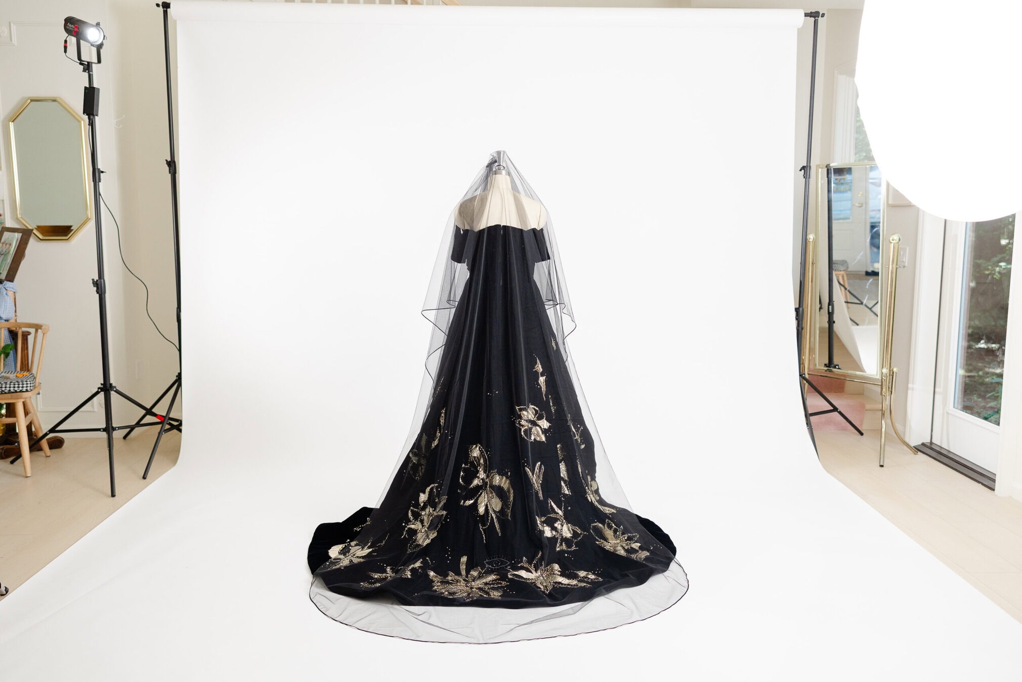 A Gown Worthy of a Fairytale Villain: Kelsey Beard’s Custom Black Couture Wedding Gowns 3 Kelsey Beard's black wedding couture dress