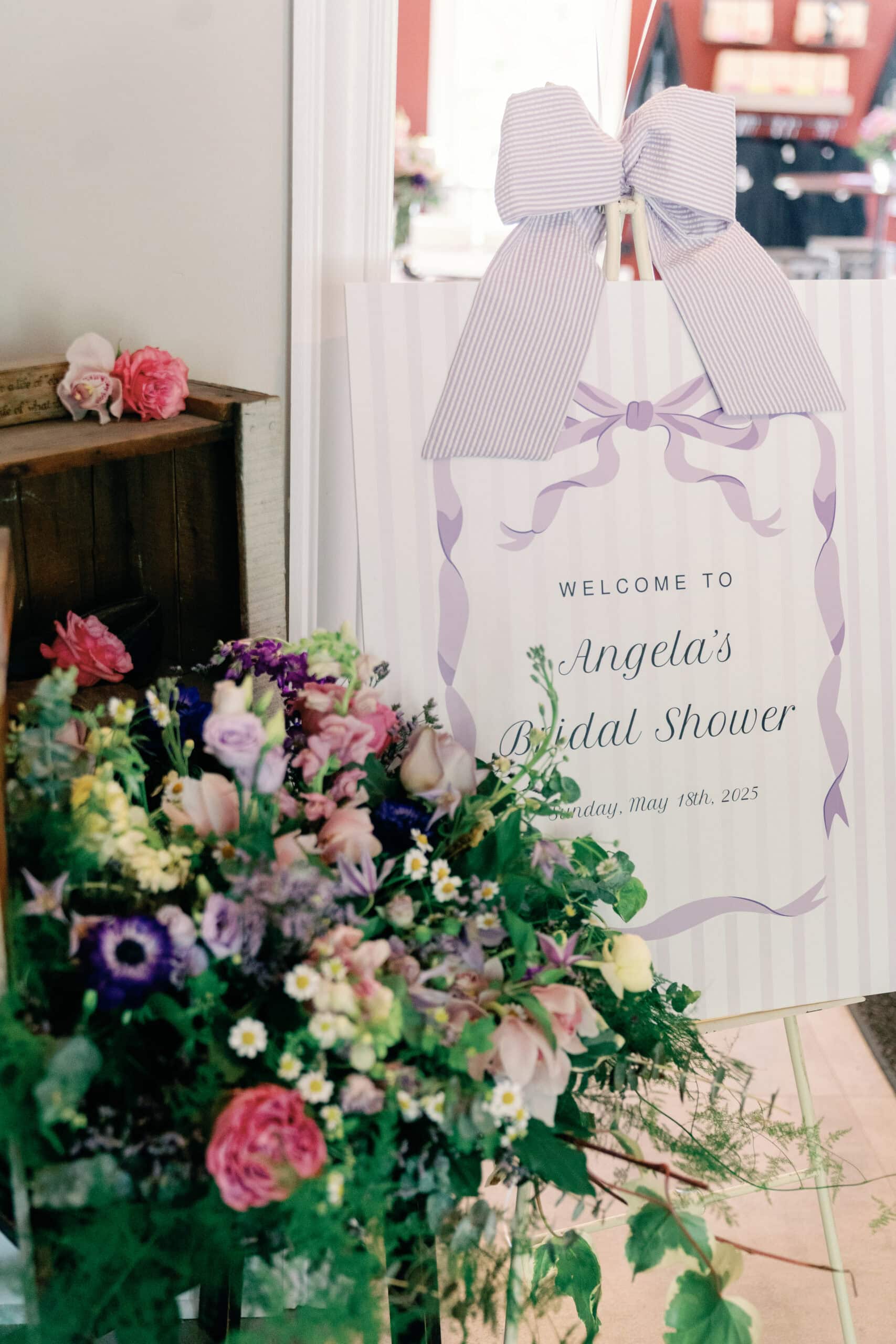 Angela’s Bridal Shower: A Day Full of Florals, Femininity, and Sisterly Love 8 Angela's Bridal Shower in Custom Sarah Kolis dress