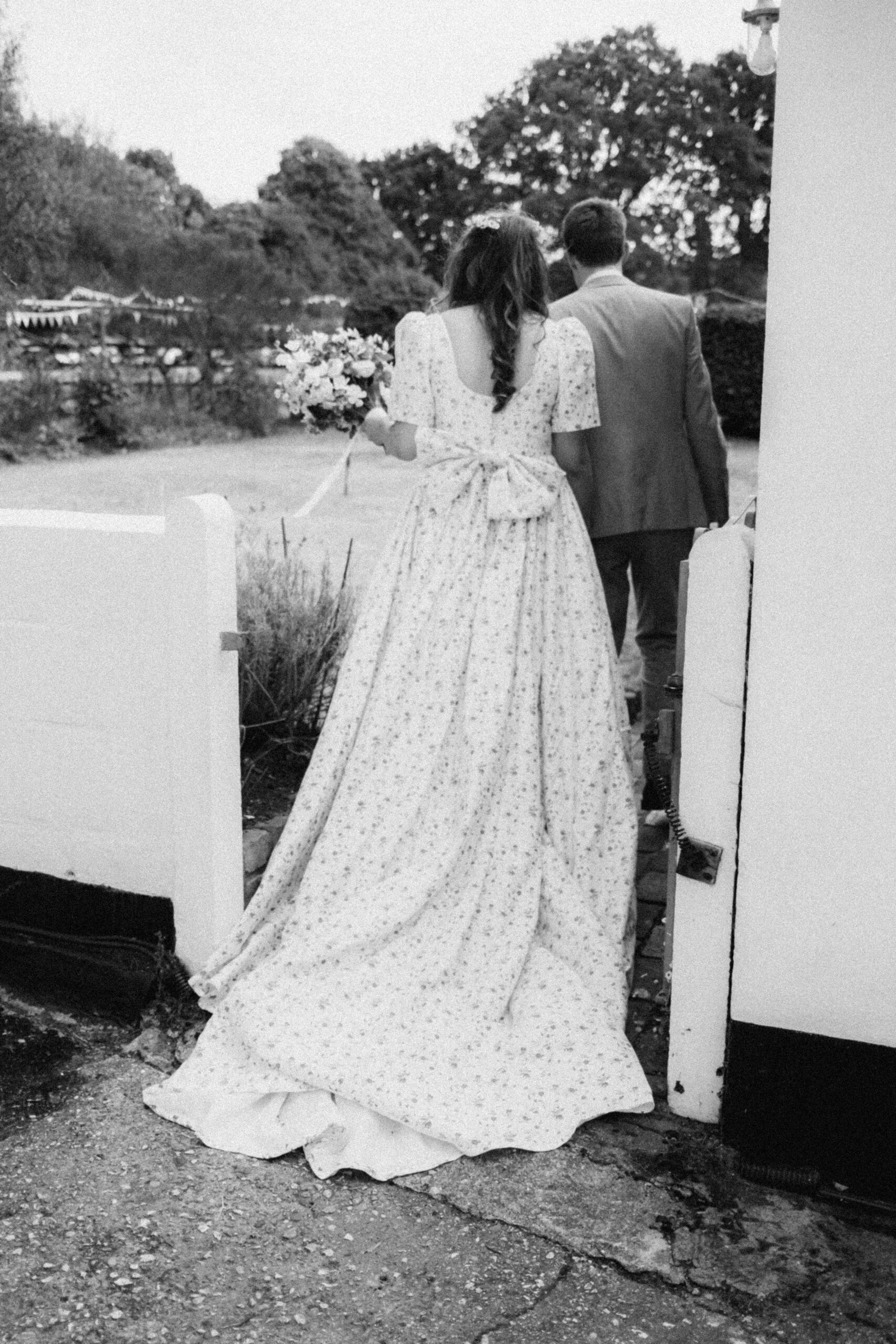 From Bedsheets to “The One”: A UK Bride’s DIY Sarah Kolis Couture Gown 6 Back of dress 1 scaled