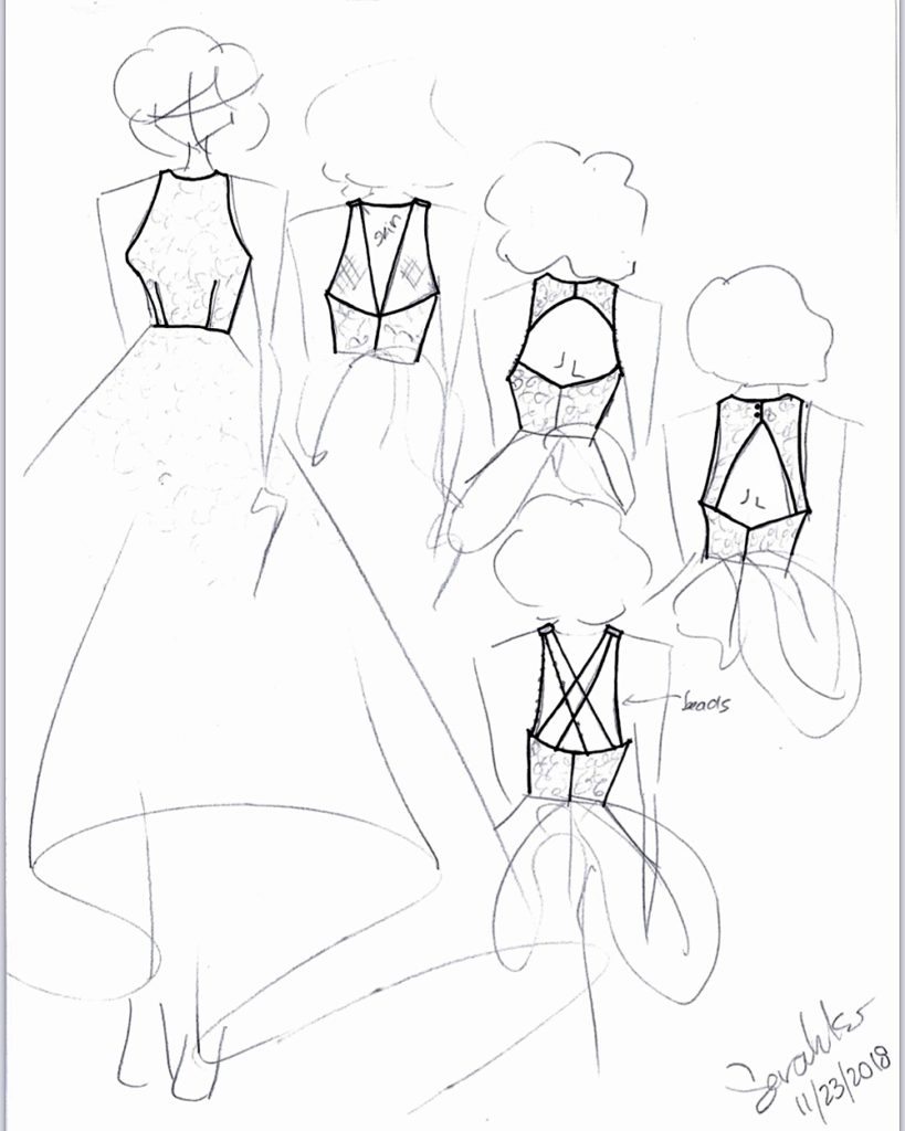 Designing My Own Custom Couture Wedding Gown 13 custom wedding gown alterations designer michigan detroit midwest tips for caring for your dress sarah kolis 0144 819x1024 1