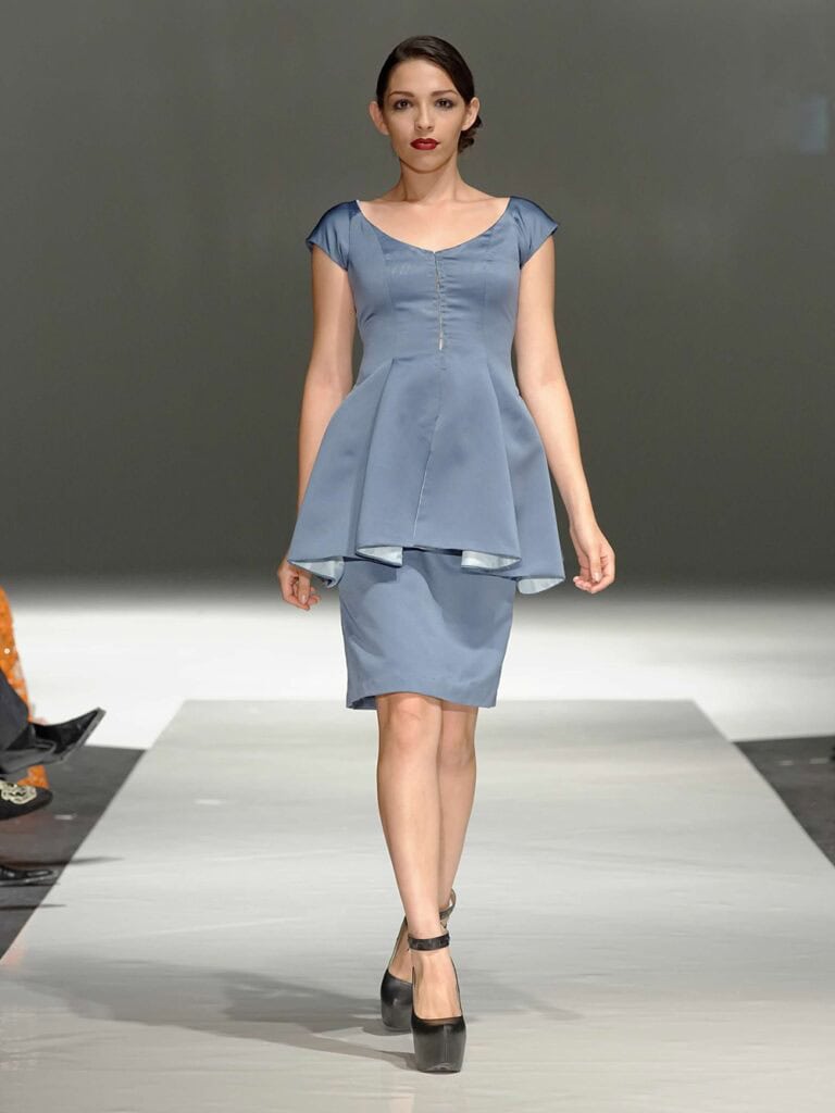 Winning the Emerging Designer Award at Fashion Week Las Vegas ;custom gown design and alterations; Sarah kolis; michigan wedding seamstress