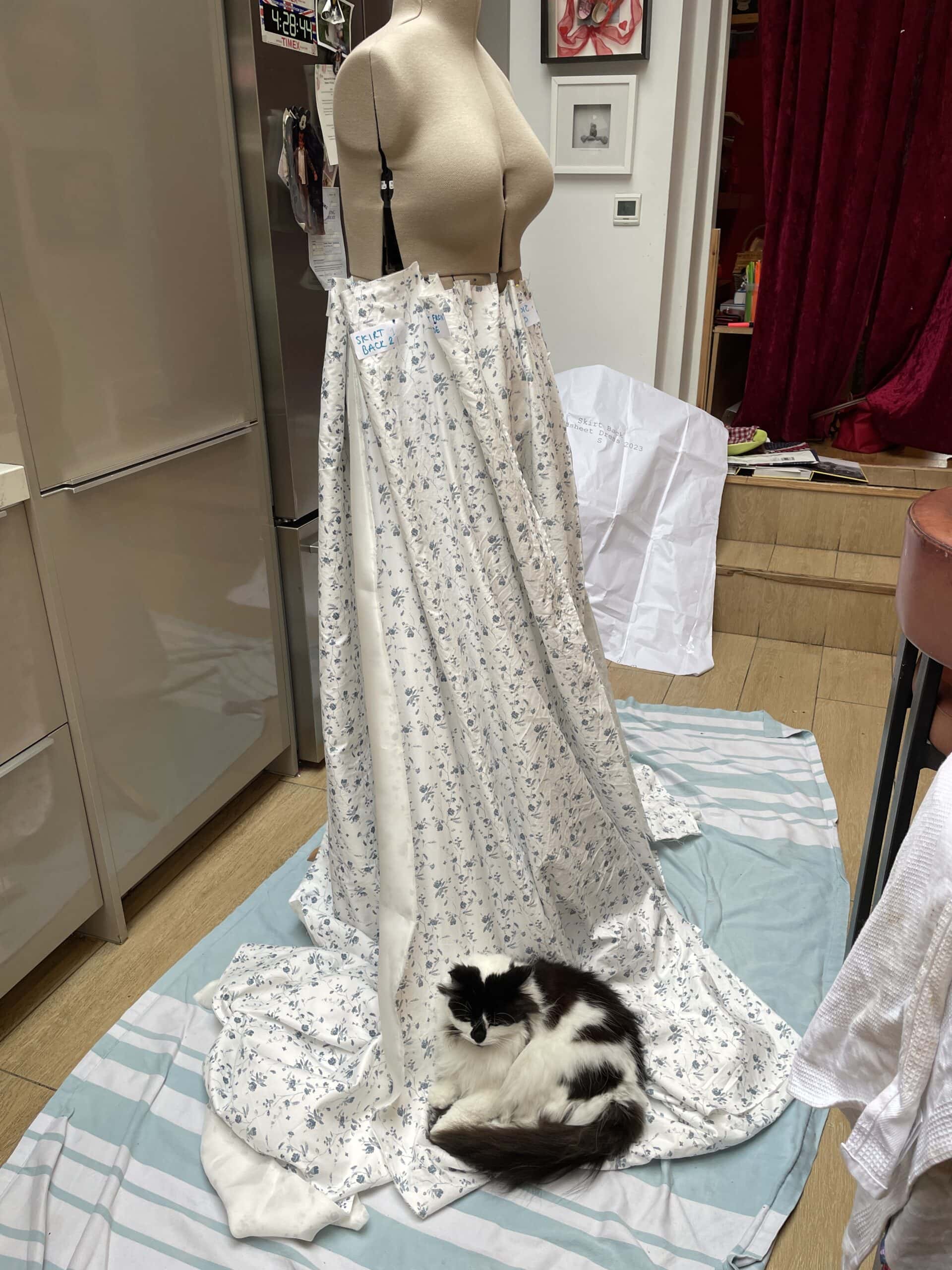 From Bedsheets to “The One”: A UK Bride’s DIY Sarah Kolis Couture Gown 22 pattern pieces 1 scaled