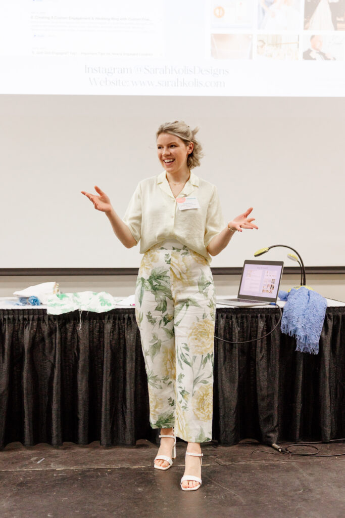 Sarah Kolis teaching at Sewing and Stitchery Expo 2023 Seattle