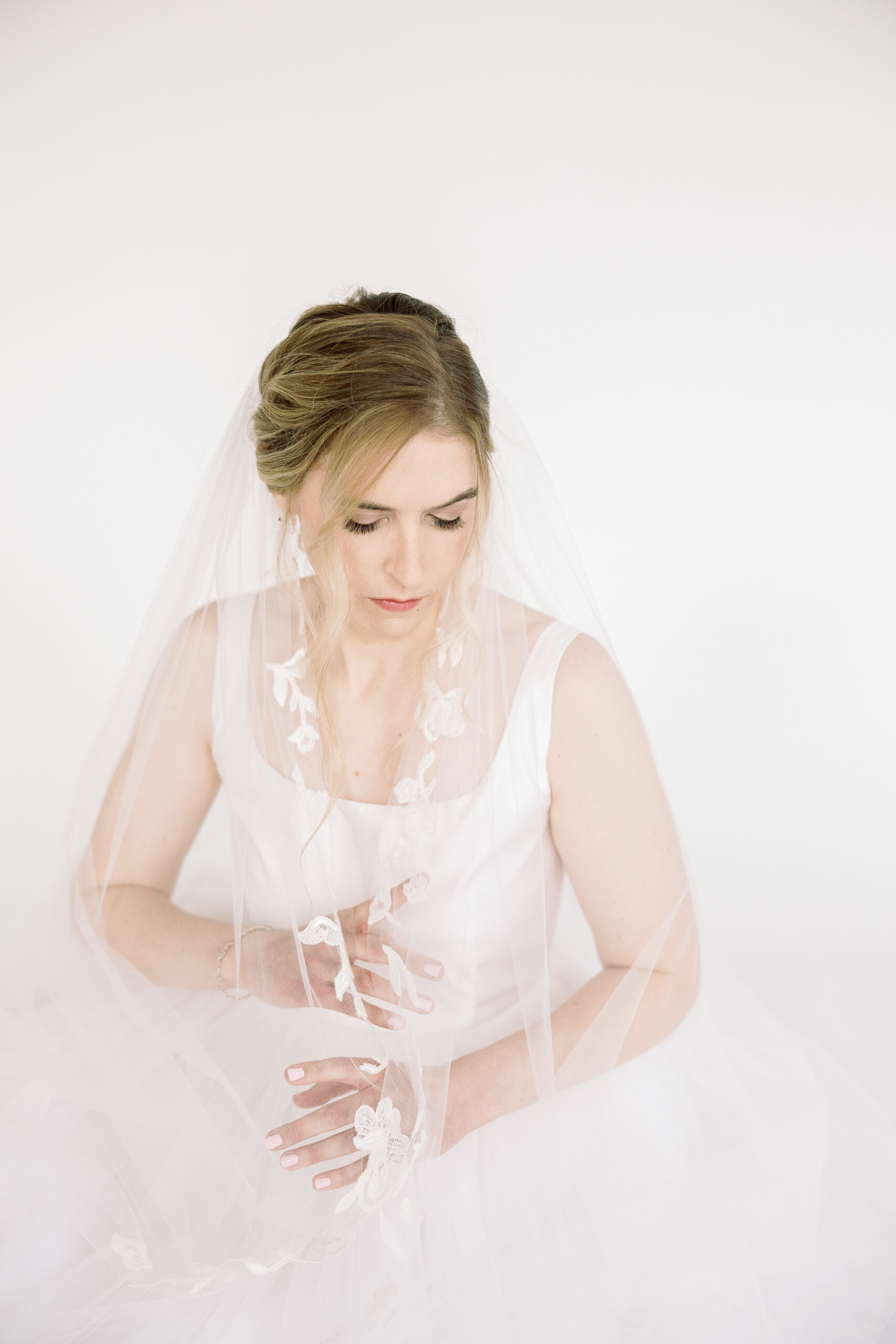 sarah kolis couture gown on 2023 bride ashley