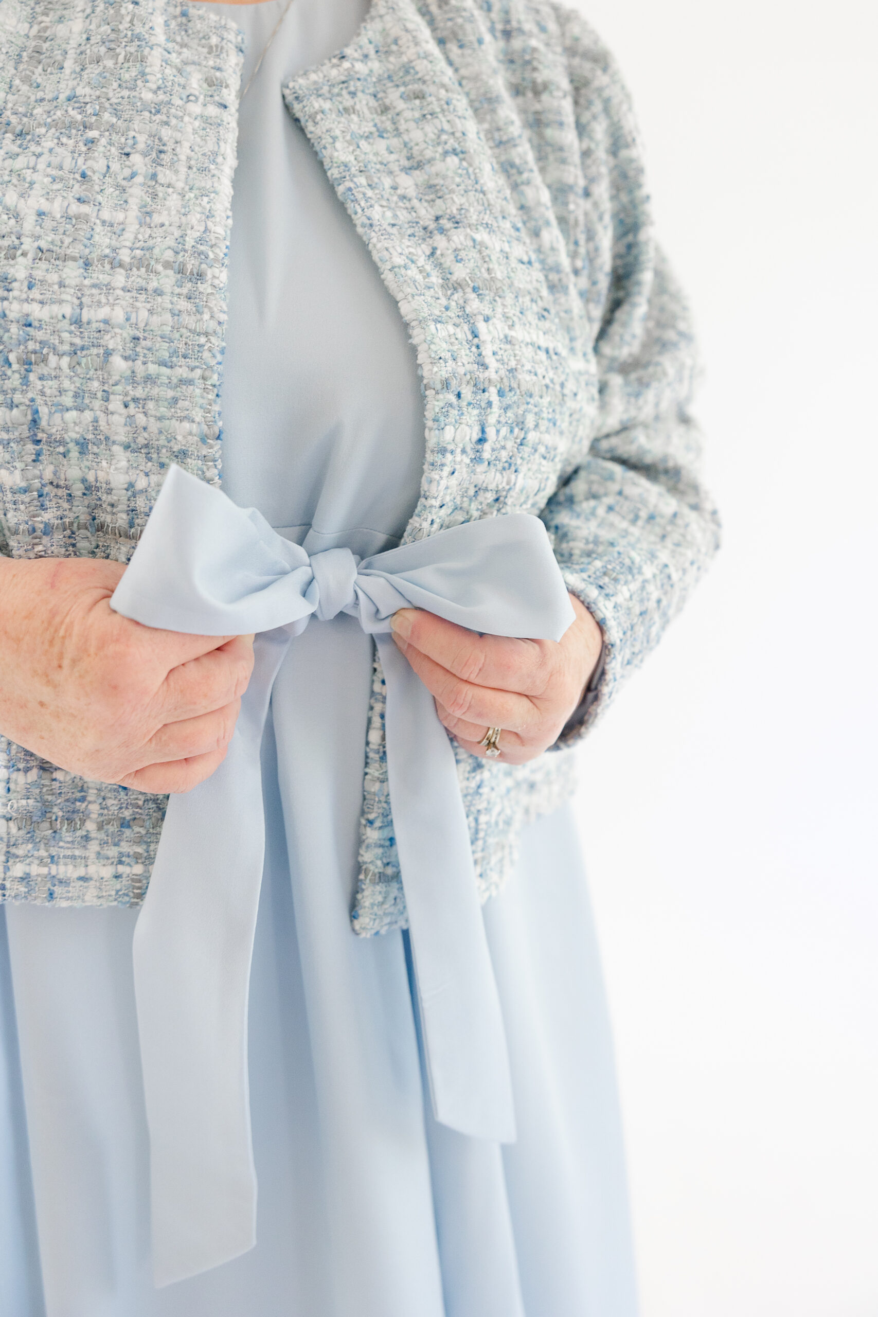 Cynthia, Melissa's mom in couture Sarah Kolis gown